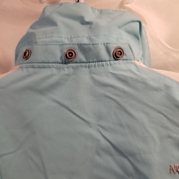 The North Face Women HyVent Jacket LGT Blue 14/16 - Picture 6 of 8